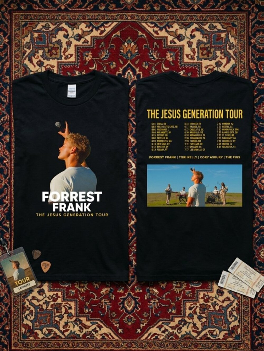 Forrest Frank Jesus Generation Tour Tee Christian Worship Y2K Shirt
